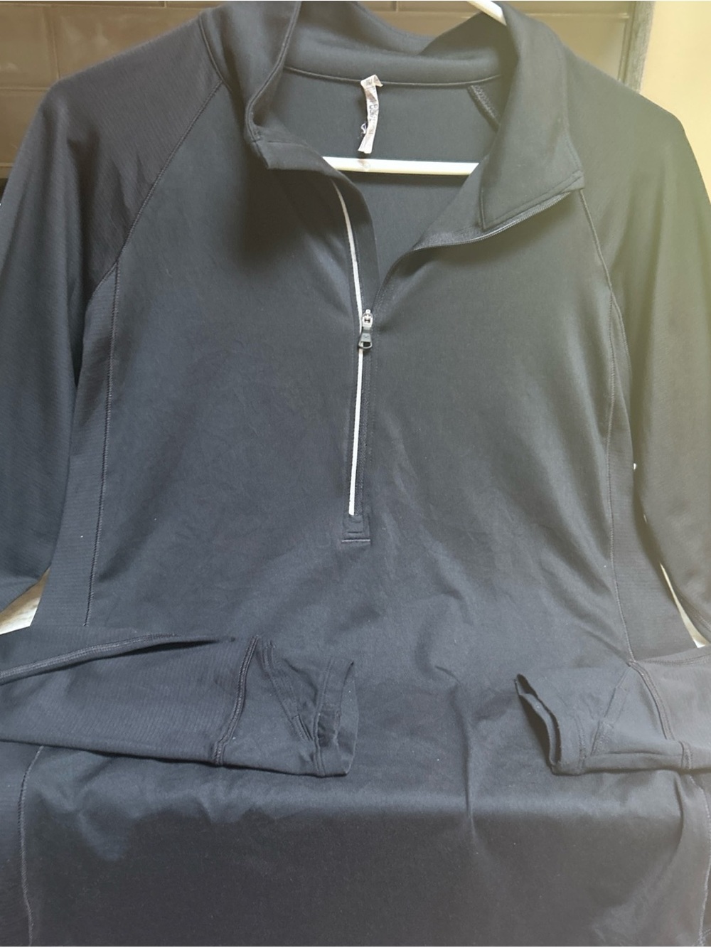 Under Armour LONG SLEEVE Cold Gear Women XL Black 1/2 Zip Run Hike golf athletic